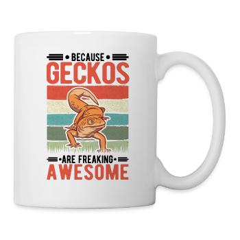 Parce que les geckos sont vraiment géniaux - Mug blanc - blanc - Droite