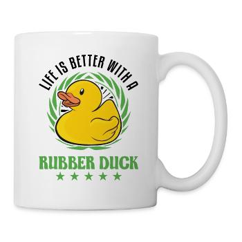 La vie est meilleure avec un Rubber Duck Gummiente - Mug blanc - blanc - Droite