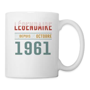 Légendaire Depuis Octobre 1961 Anniversaire - Mug blanc - blanc - Droite
