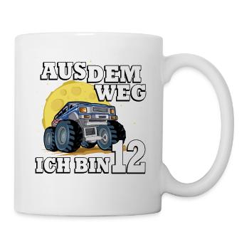 Aus Dem Weg Ich Bin 12 Truck-themed 12th Birthday - Tasse - Weiß - Rechts