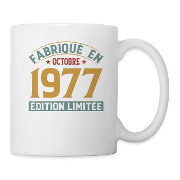 Fabriqué En Octobre 1977 Édition Limitée - Mug blanc - blanc - Droite
