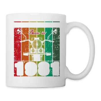 Best Of 80's Geboren 1981 Klassisches Motorrad - Tasse - Weiß - Rechts