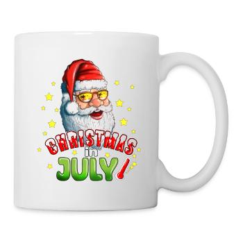 Sonnenbrille Christmas Weihnachtsmann im Urlaub - Tasse - Weiß - Rechts