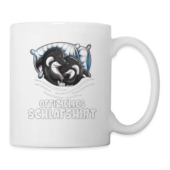 Schlafshirt Orca Paar Kinder Erwachsene Schafen - Tasse - Weiß - Rechts