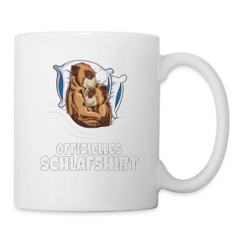 Erdmännchen Schlafshirt Schlafoutfit Nachthemd - Tasse - Weiß - Rechts