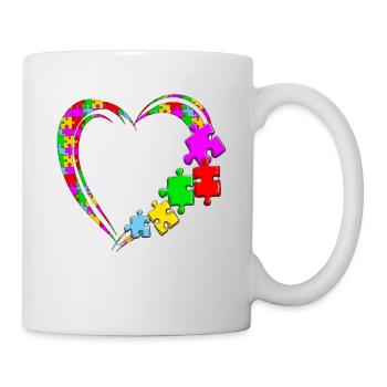 Autisme Covenant Coeur Parents heureux Frères et sœurs - Mug blanc - blanc - Droite
