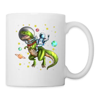 Dinosaure T-Rex Astronaute Space Dino - Mug blanc - blanc - Droite