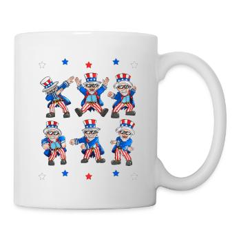 USA Outfit Holiday Independence Day USA Flag - Mug - white - Right