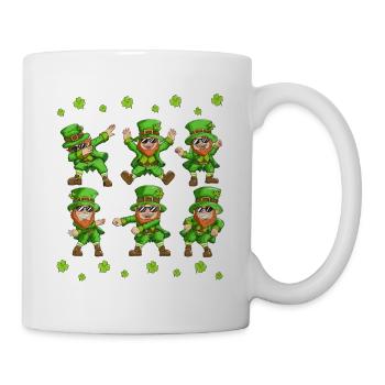 Dabbing Dancing Leprechaun Ireland St Patrick's Day - Mug - white - Right