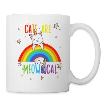Cute Cats Unicorn Rainbow Cat Cat Owner - Mug - white - Right