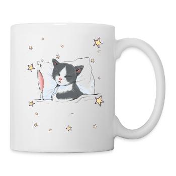 Mignon Morning Grouch Cat Motif Lazy Cat Cats - Mug blanc - blanc - Droite