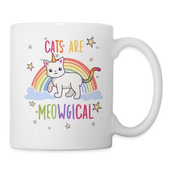 Les chats sont des chats magiques propriétaires de chats licorne - Mug blanc - blanc - Droite