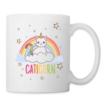 Cute Unicorn Cats Motif Rainbow Cats - Mug - white - Right