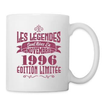 Les légendes sont nées en novembre 1996 - Mug blanc - blanc - Droite