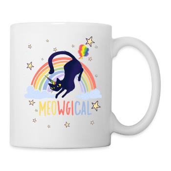 Meowgical Cat Saying for Cats Fans Rainbow - Mug - white - Right