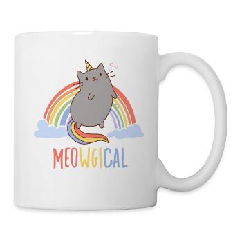 Cat saying Meowgical for cat owners Regebogen - Mug - white - Right