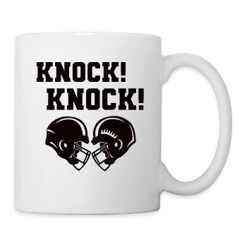 Knock Knock - American Football Design - Tasse - Weiß - Rechts