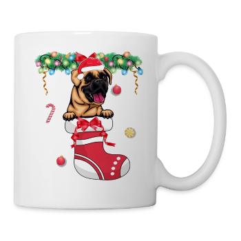 Bas de Noël pour chien - Boxer Dog Lover Christmas - Mug blanc - blanc - Droite