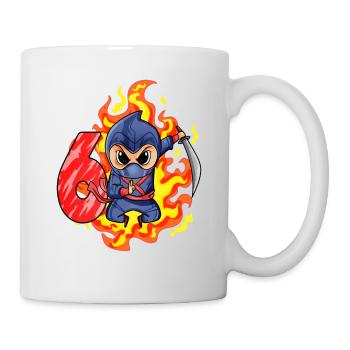 6th Birthday Boy 6 years old Ninja - Mug - white - Right