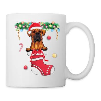 Tosa Inu Dog Lover Noël - Stock de Noël pour chien - Mug blanc - blanc - Droite