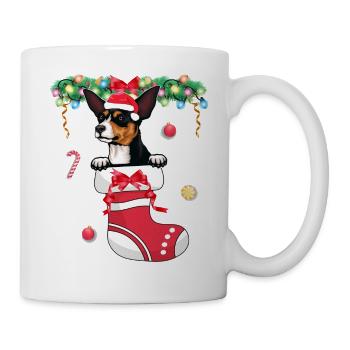 Toy Fox Terrier Hundeliebhaber Weihnachten - Hund Weihnachten - Tasse - Weiß - Rechts