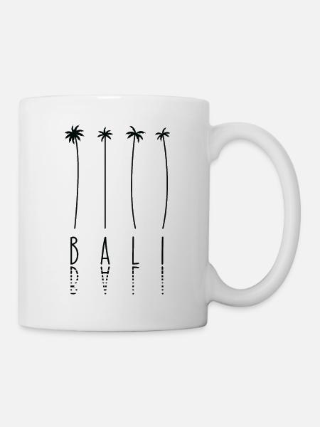 Palme - Insel Indonesien Bali - Tasse - Weiß