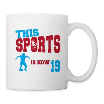 This sports legend is now 19, football game 19. - Mug - white - Right
