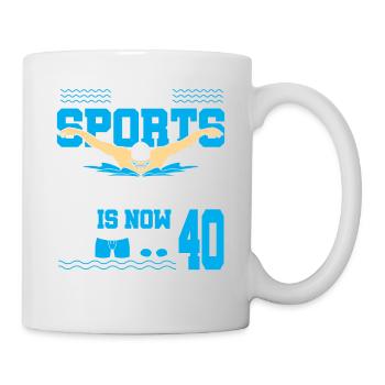 Cette légende du sport a maintenant 40 ans et nage - Mug blanc - blanc - Droite