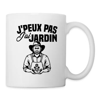 J'peux pas j'ai jardin / Cadeau retrait jardin - Mug blanc - blanc - Droite