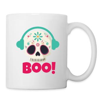 Boo Totenkopf - Tasse - Weiß - Rechts