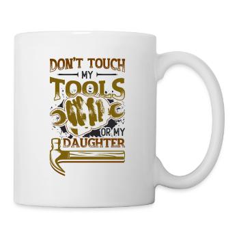 Ne touchez pas à mes outils - Mug blanc - blanc - Droite