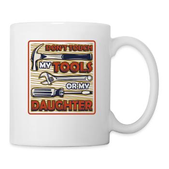 Ne touchez pas à mes outils. - Mug blanc - blanc - Droite