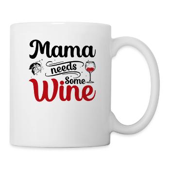 Maman a besoin de vin - Mug blanc - blanc - Droite