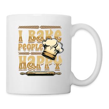 Je fais cuire des gens heureux amateurs de pâtisserie - Mug blanc - blanc - Droite