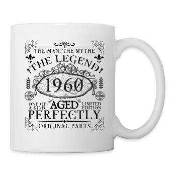1960 Legend | Vintage perfekt gereift 1960 - Tasse - Weiß - Rechts