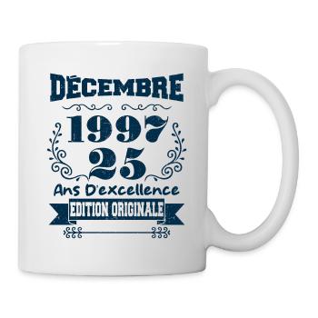 décembre 1997 Edition original | Vintage 1997 - Mug blanc - blanc - Droite