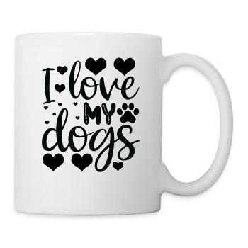 I love my dogs - Mug - white - Right