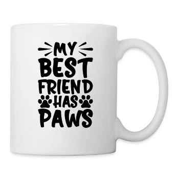 My best friend has paws - Mug - white - Right