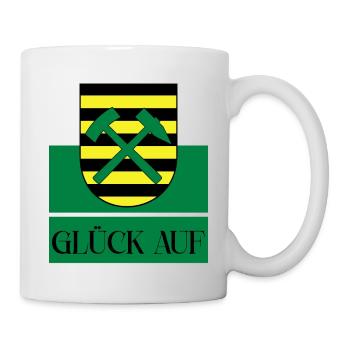 Erzgebirge Glück auf Sachsen - Tasse - Weiß - Rechts