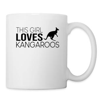 Girl Kangaroo Saying - Mug - white - Right