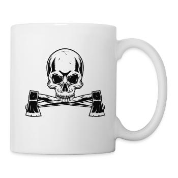 Axt Äxte Werkzeug Wikinger Holzfäller Waffe Scharf - Tasse - Weiß - Rechts