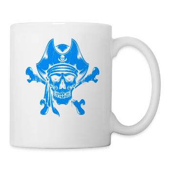 Totenkopf Pirat Piraten Piratenflagge Totenschädel - Tasse - Weiß - Rechts