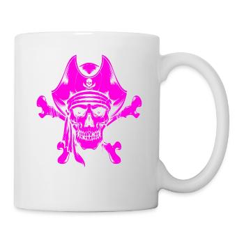 Totenkopf Pirat Piraten Piratenflagge Totenschädel - Tasse - Weiß - Rechts