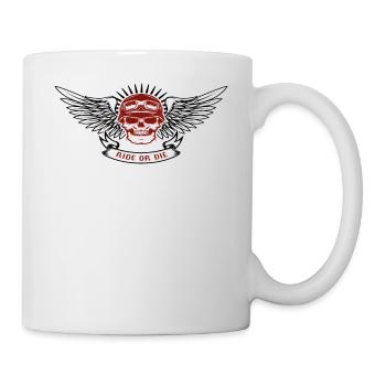 Motorrad Motorradfahrer Biker Feuerstuhl Biken - Tasse - Weiß - Rechts