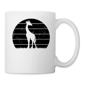 Giraffe Sunset Giraffe Lover Cute Giraffe - Tasse - Weiß - Rechts