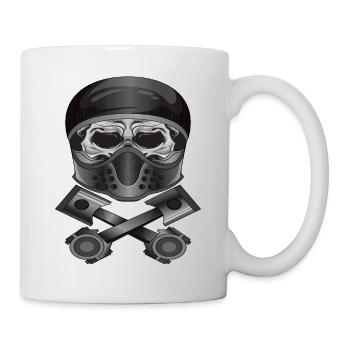 Motorrad Motorradfahrer Biker Feuerstuhl Biken - Tasse - Weiß - Rechts