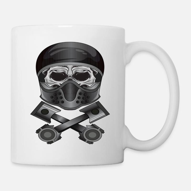 Motorrad Motorradfahrer Biker Feuerstuhl Biken - Tasse - Weiß