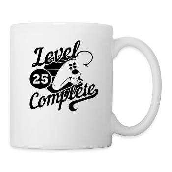 Level 25 Geburtstag Gamer - Tasse - Weiß - Rechts