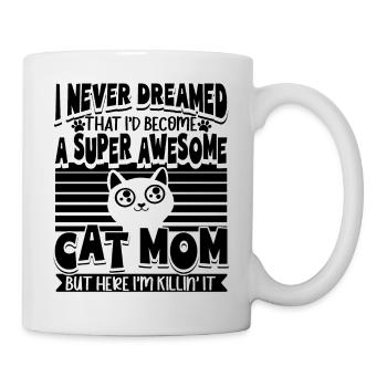 Super chat maman chat amoureux des chats - Mug blanc - blanc - Droite