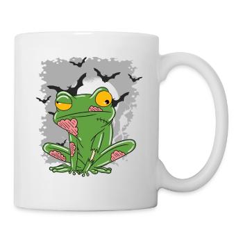 Halloween Zombie Tiere Halloween Frosch - Tasse - Weiß - Rechts